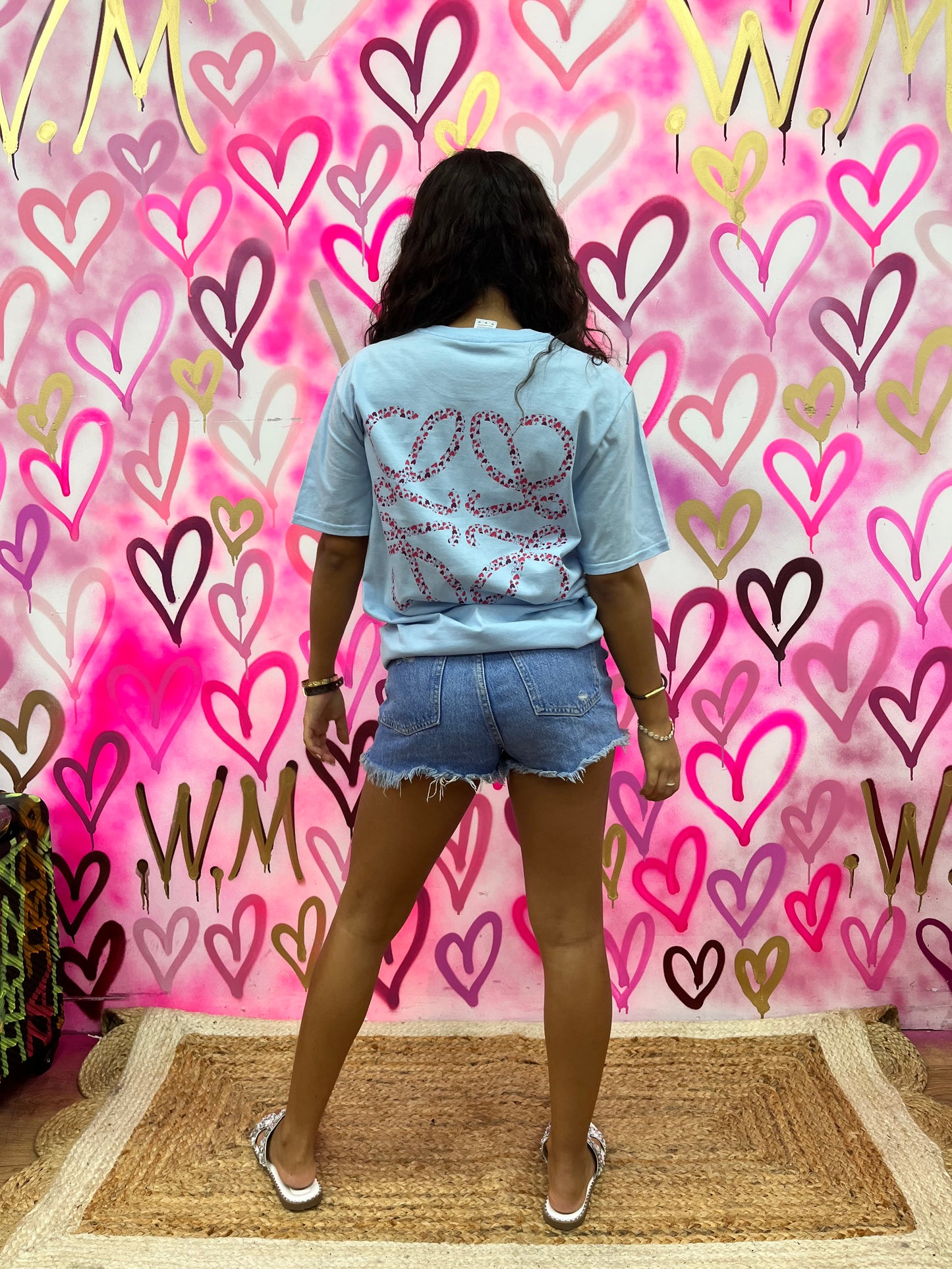 Lola “Pink Hearts” Blue T-Shirt