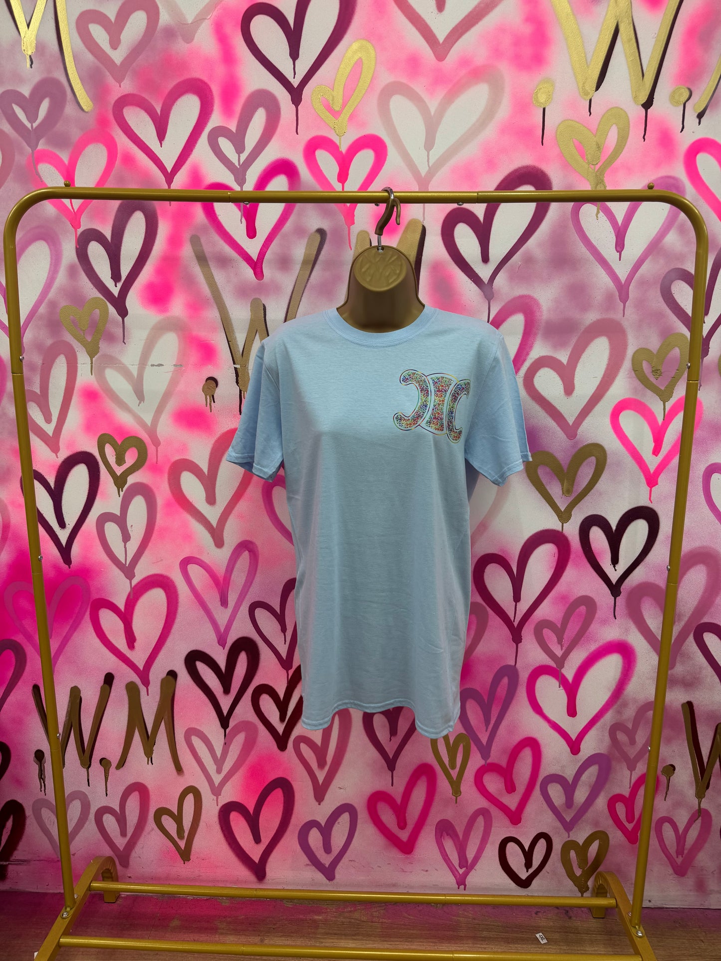 CiCi “Rainbow Hearts” Blue T-Shirt