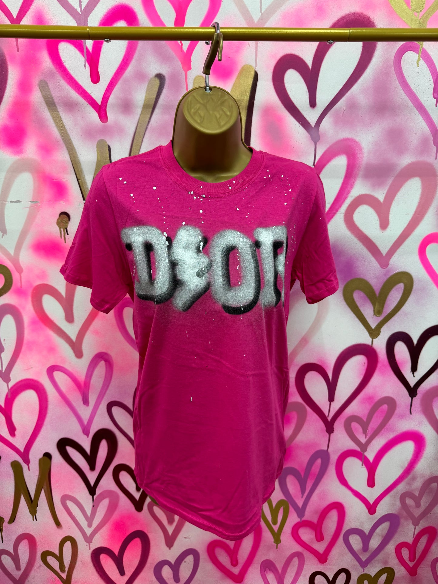 Dion “Black & Silver” Pink T-Shirt
