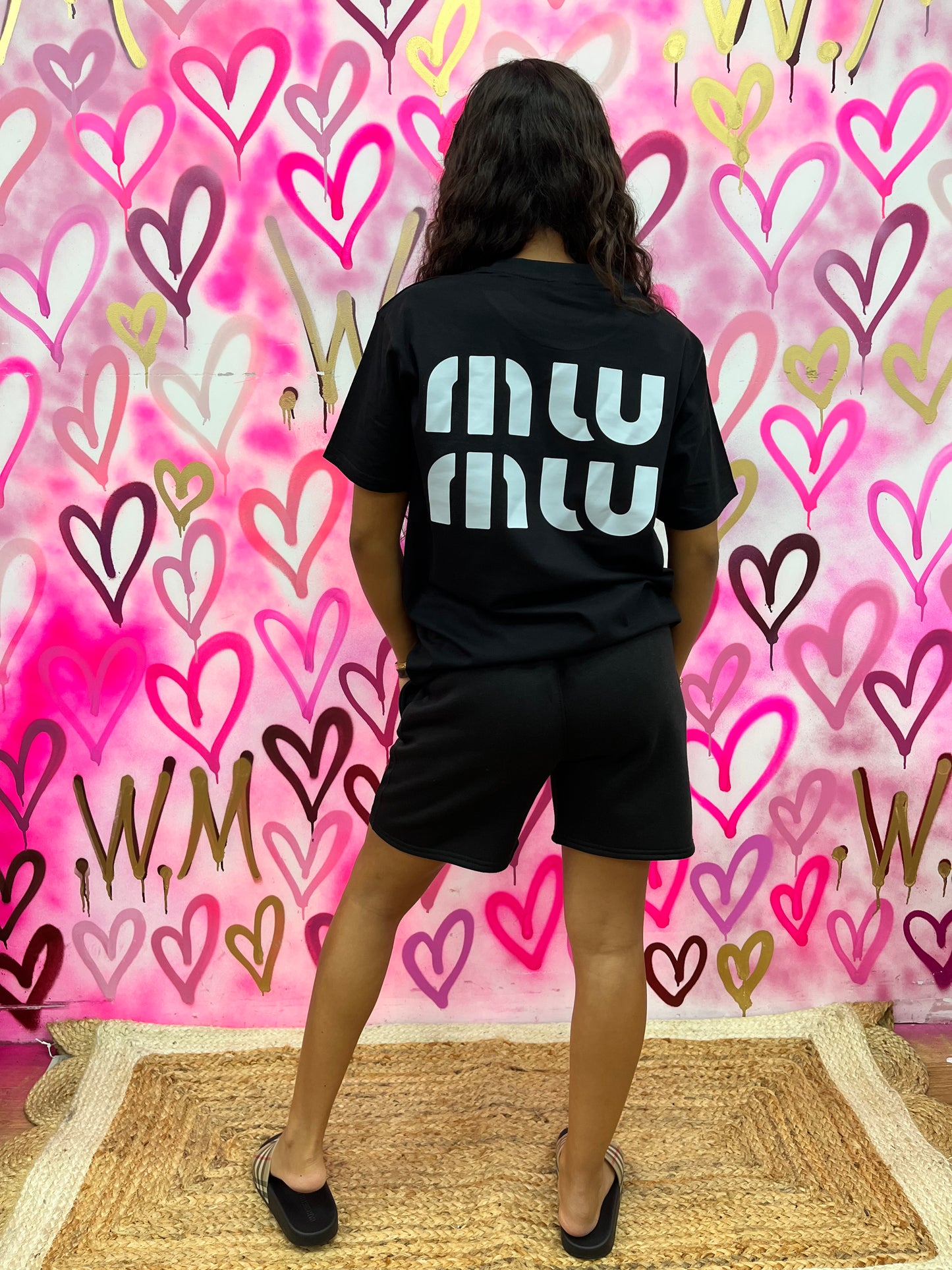 MW “White” Black Shorts Set