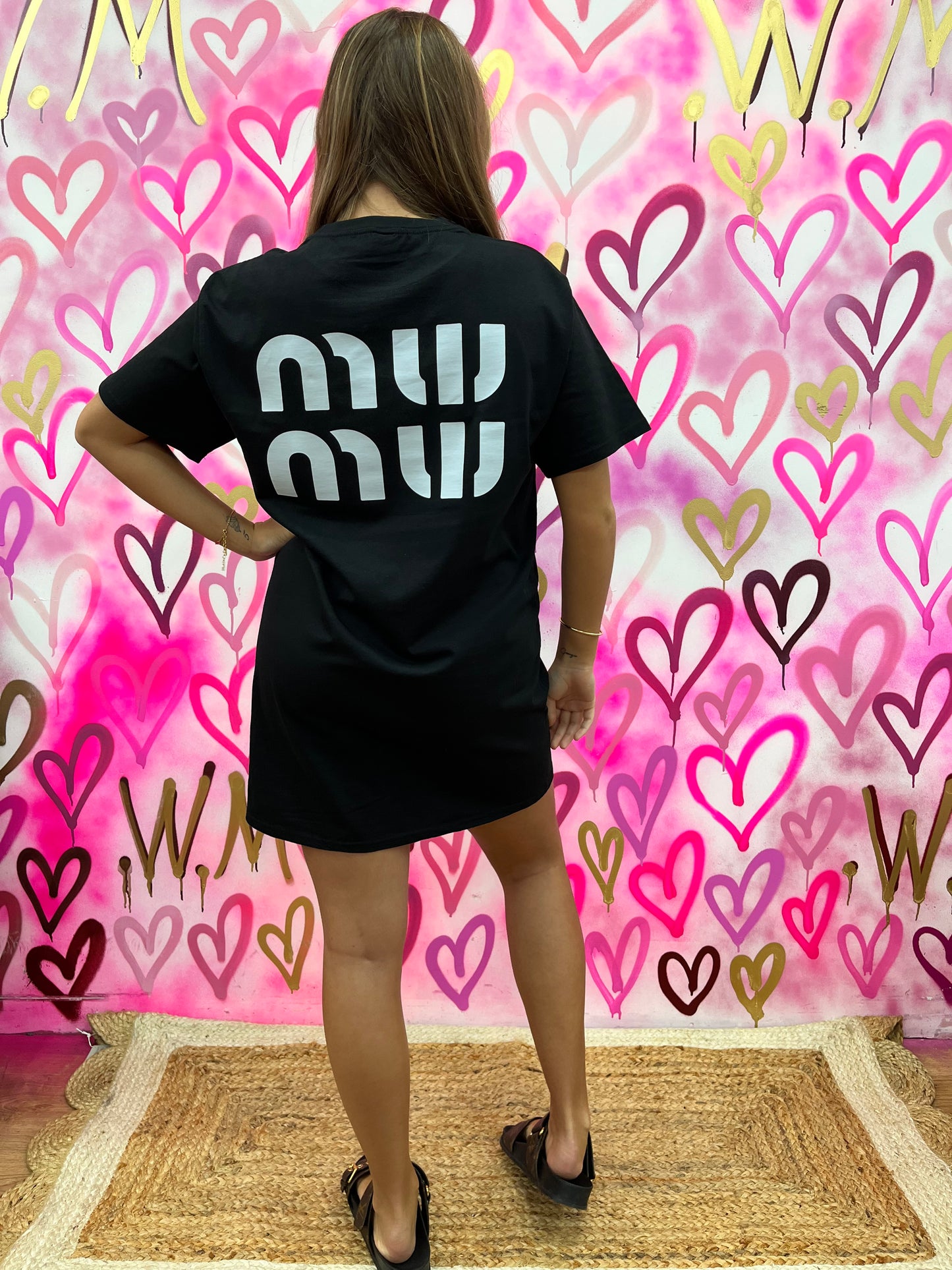 MW “White” Black T-shirt Dress