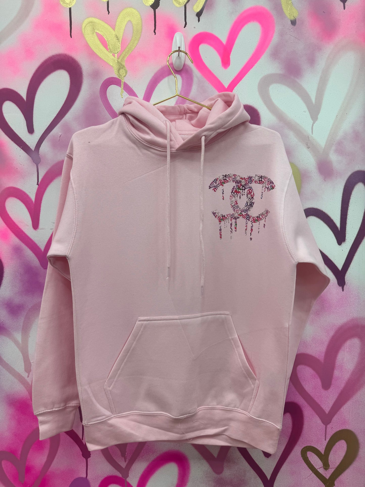 Drip City “Pink Collage” - Pink Hoodie