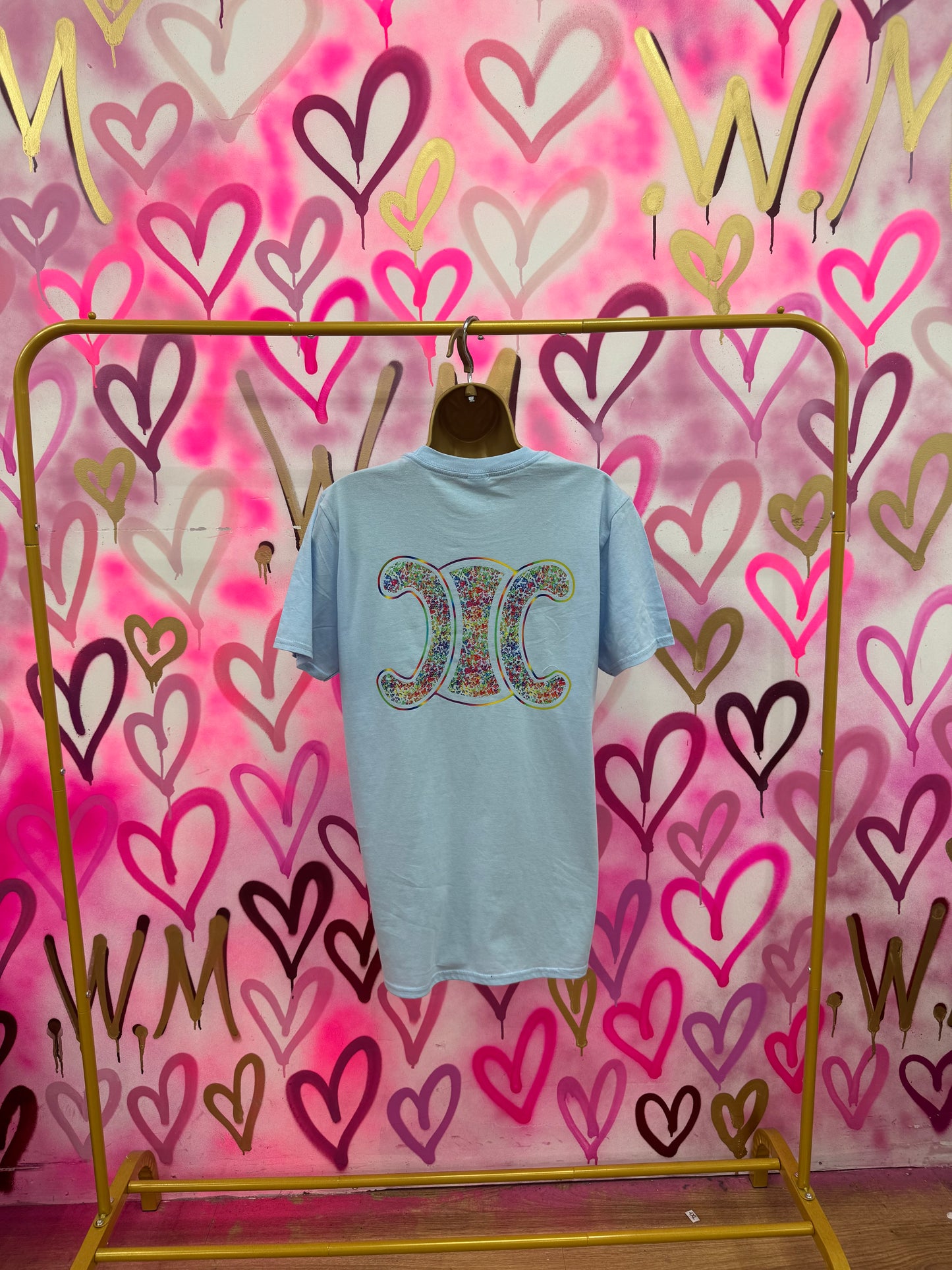 CiCi “Rainbow Hearts” Blue T-Shirt