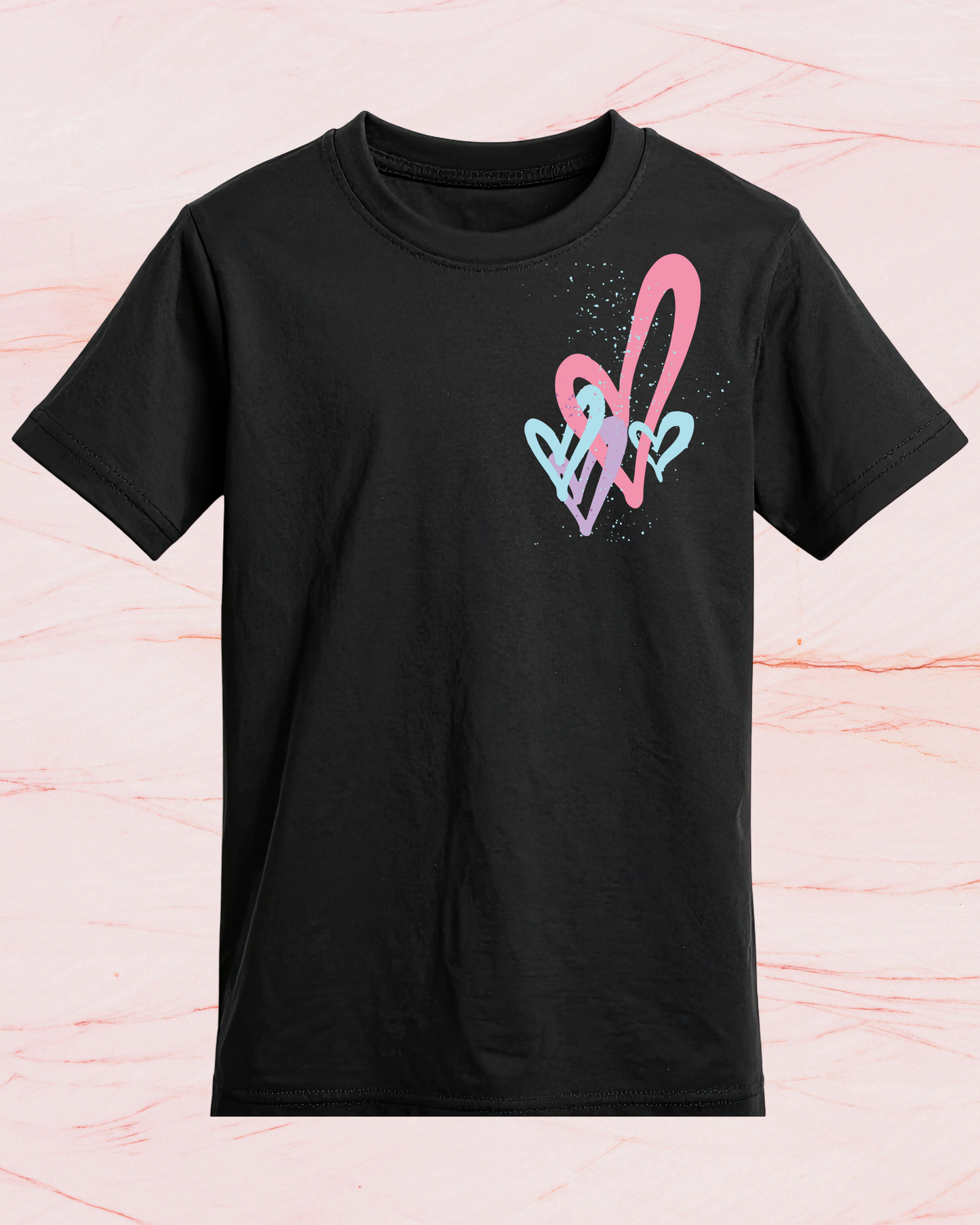 MW Pastel Minimal Hearts - Print T-shirt