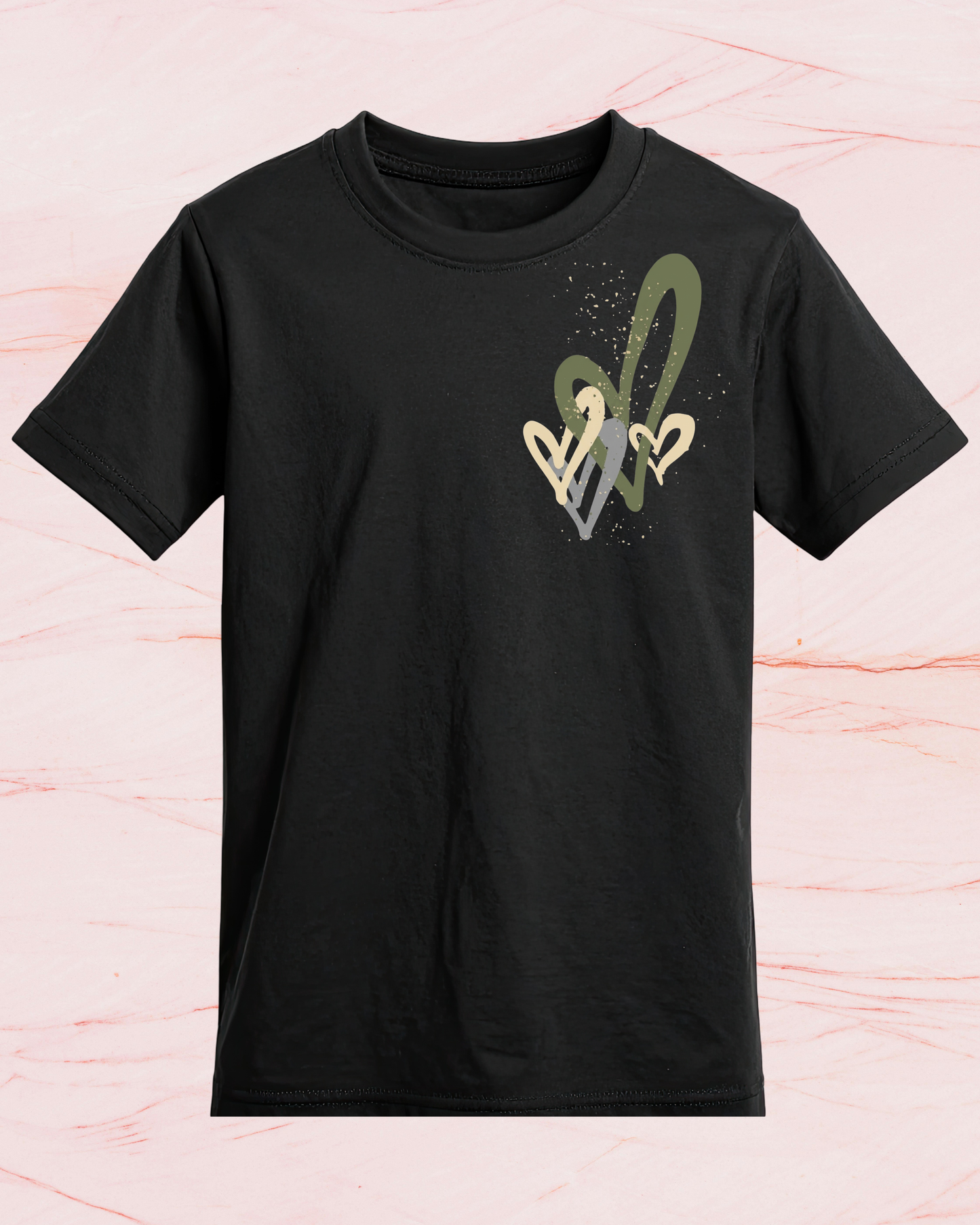 MW Neutral Minimal Hearts - Print T-shirt
