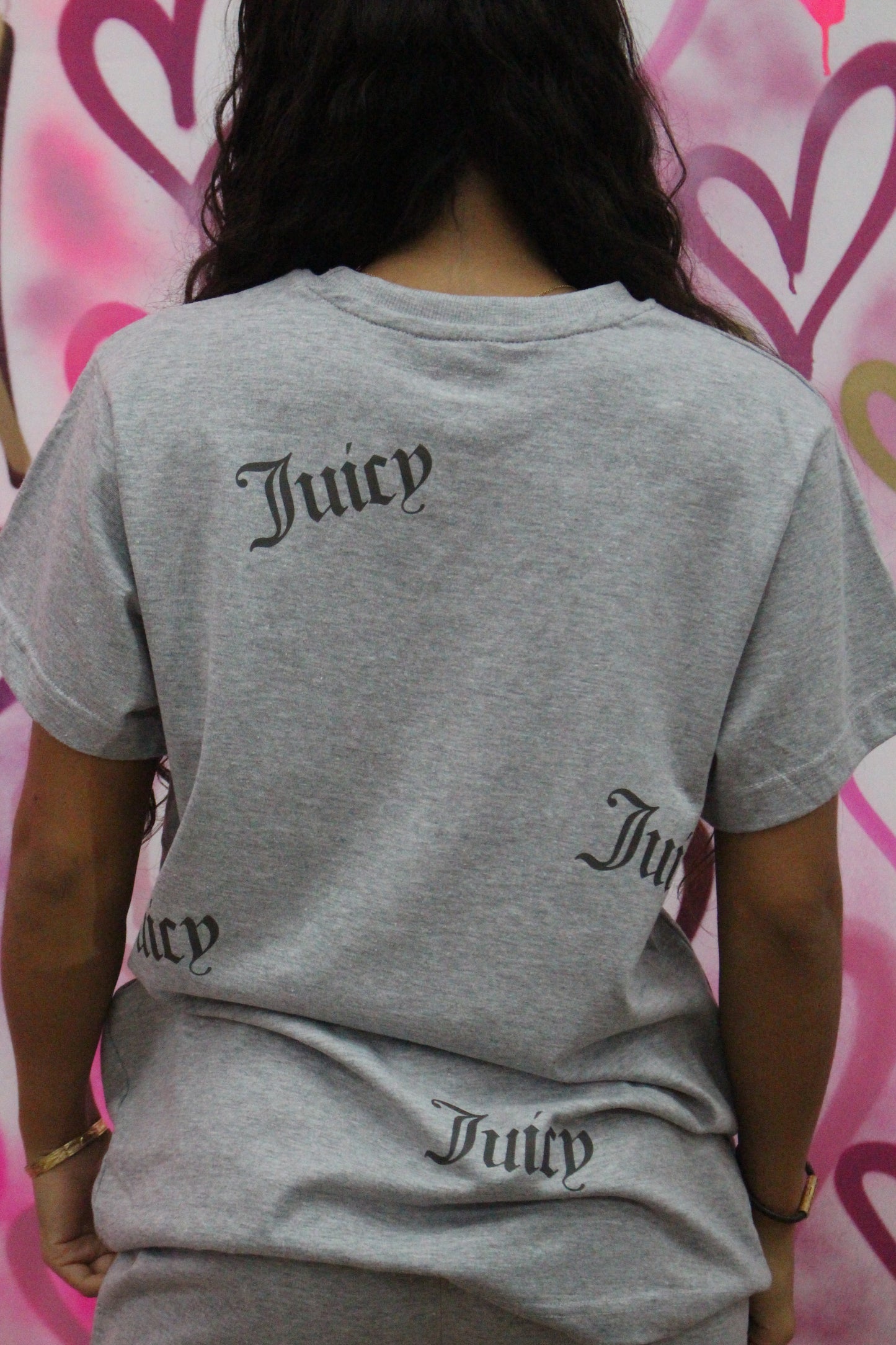 "Lucy" - Grey T-Shirt Shorts Set