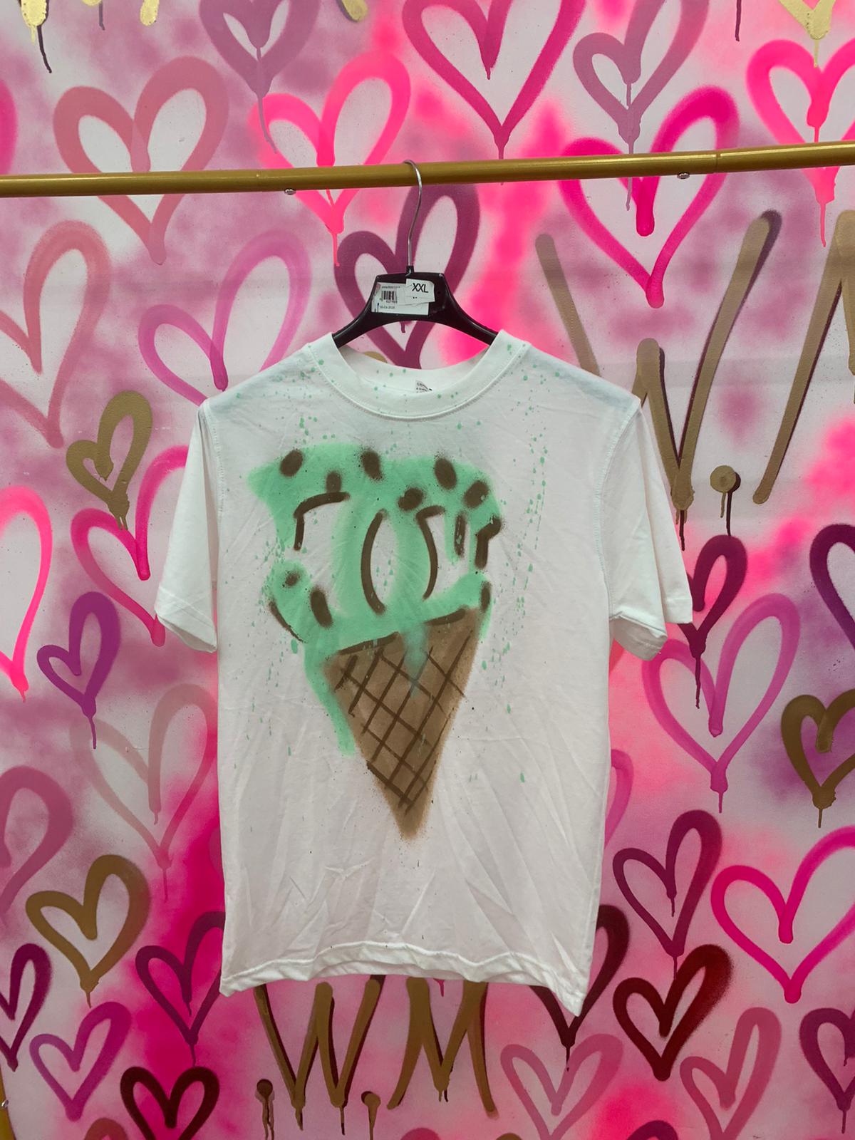 City Drips Ice Cream "Mint Green" White T-shirt