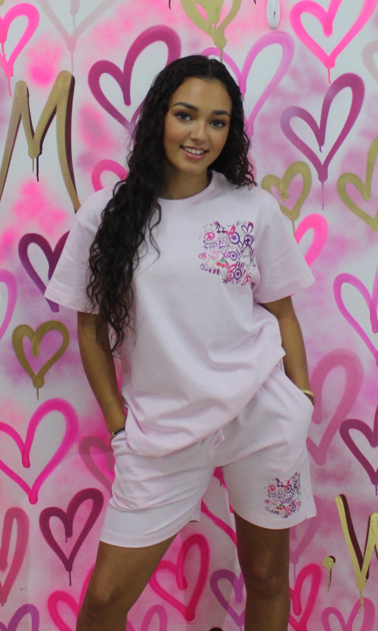 "Sweet Chaos" - Pink Shorts Set