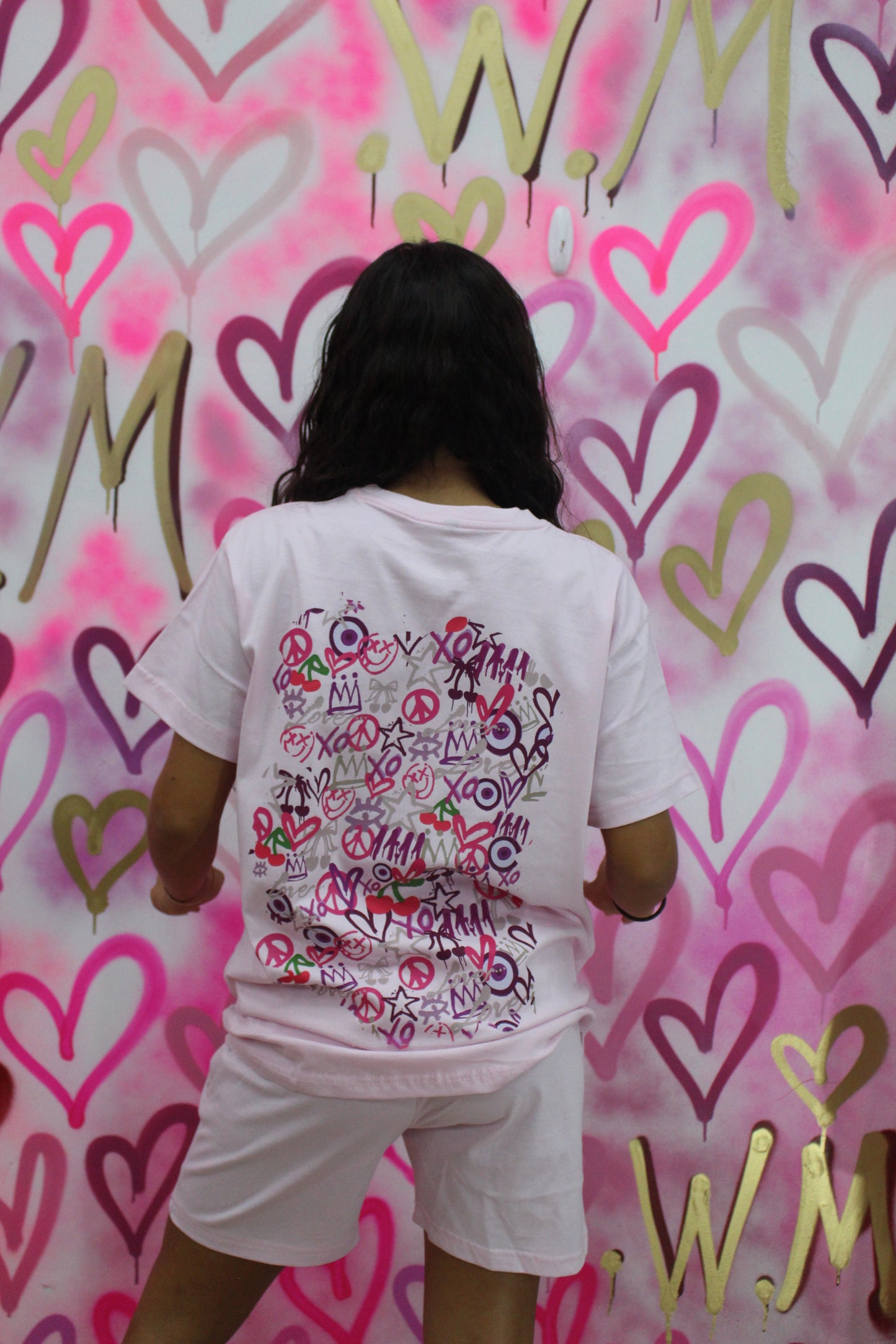 "Sweet Chaos" - Pink Shorts Set