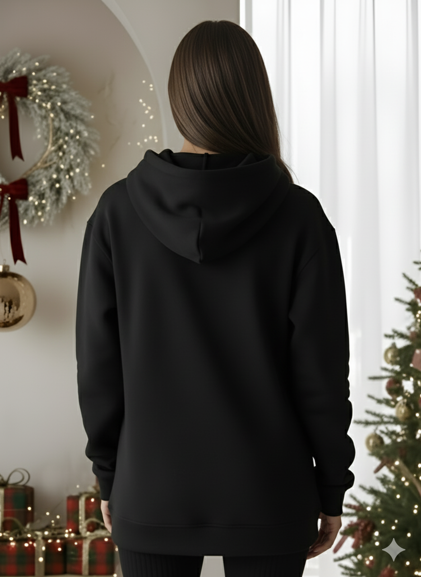 MW - Leopard Print Cherry - Black Hoodie