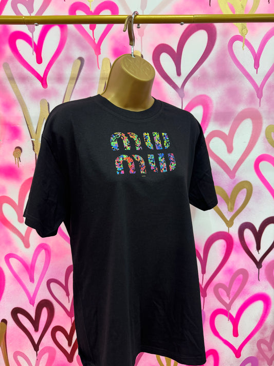MW “Rainbow Hearts” - Black T-Shirt