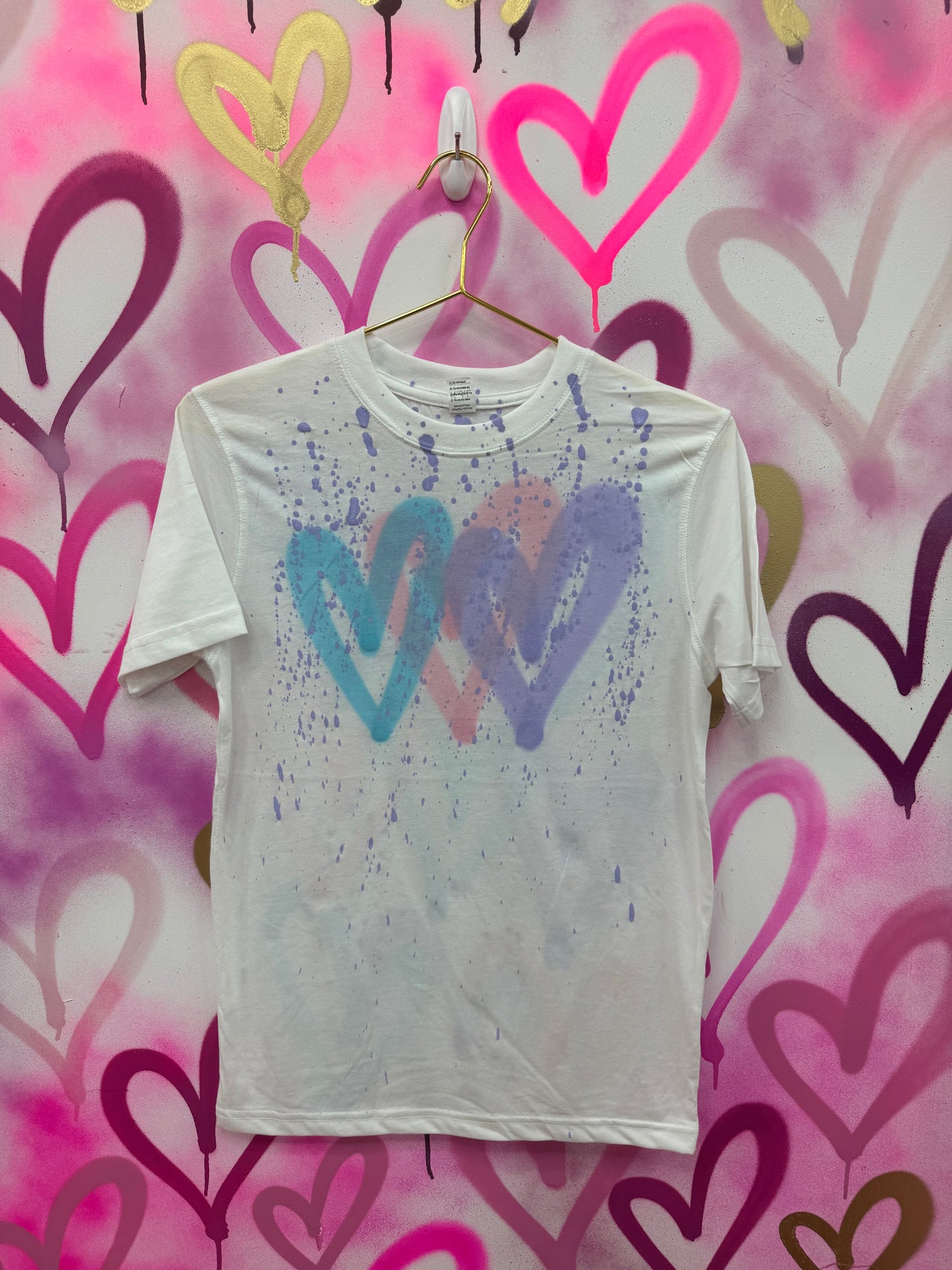 Love Hearts “Pastel” - White T-Shirt