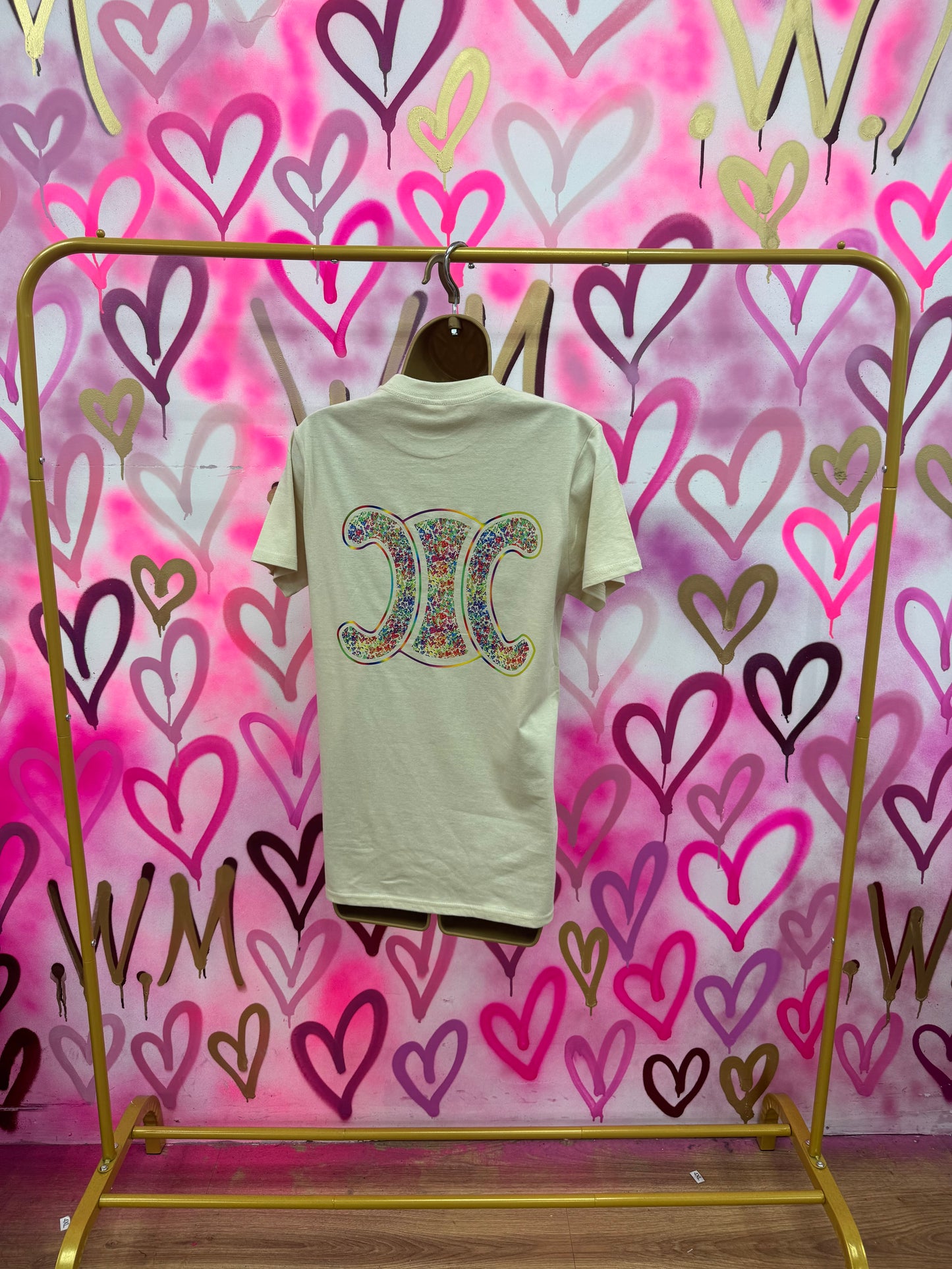 CiCi “Rainbow Hearts” Stone T-Shirt