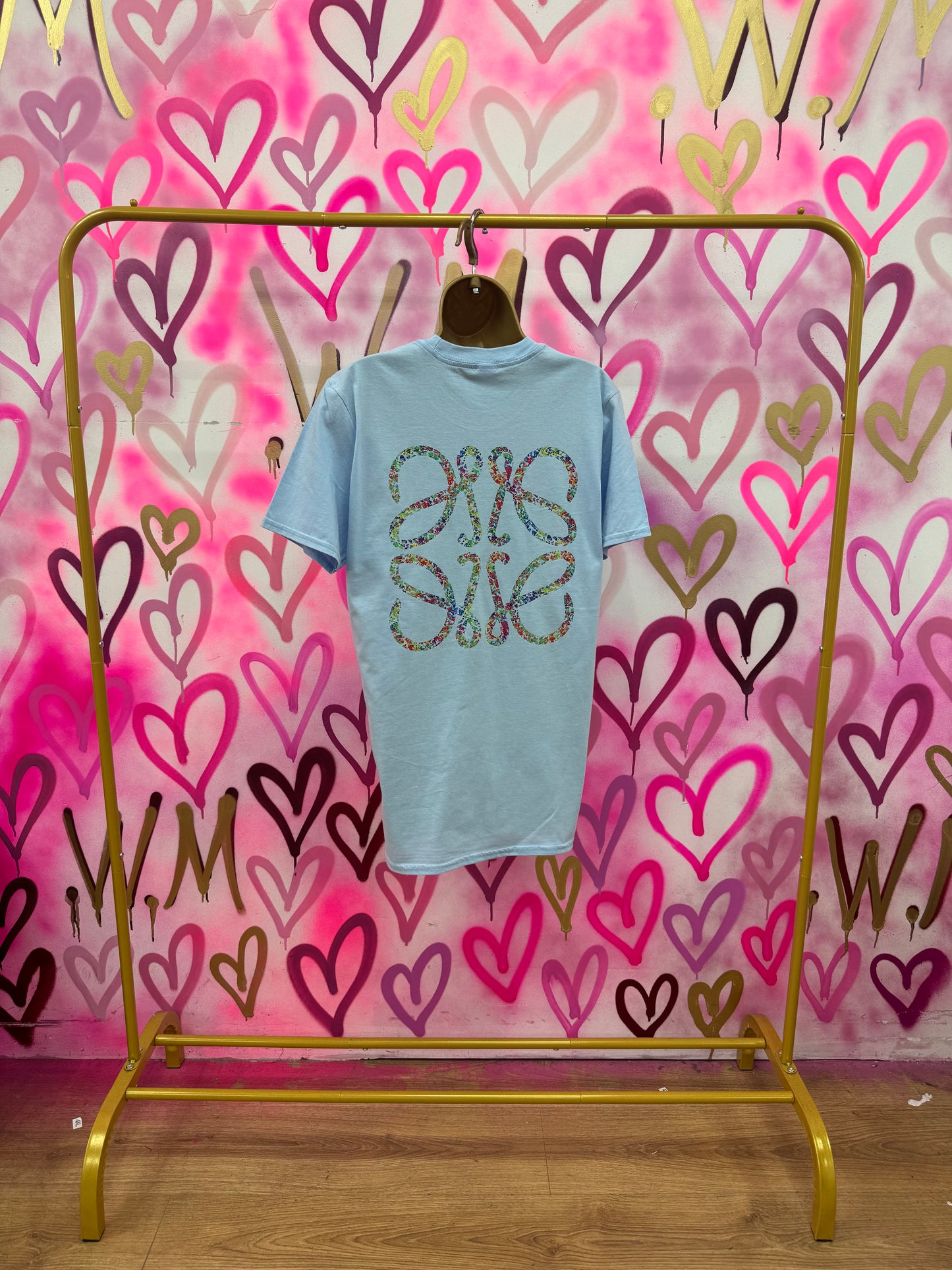 Lola “Rainbow Hearts” Blue T-Shirt