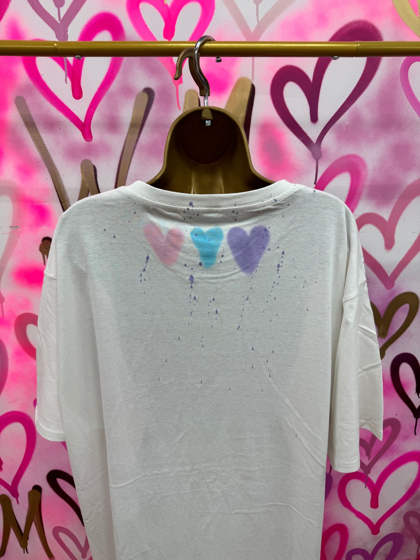 Drip City “Pastel” - Cream T-Shirt Dress