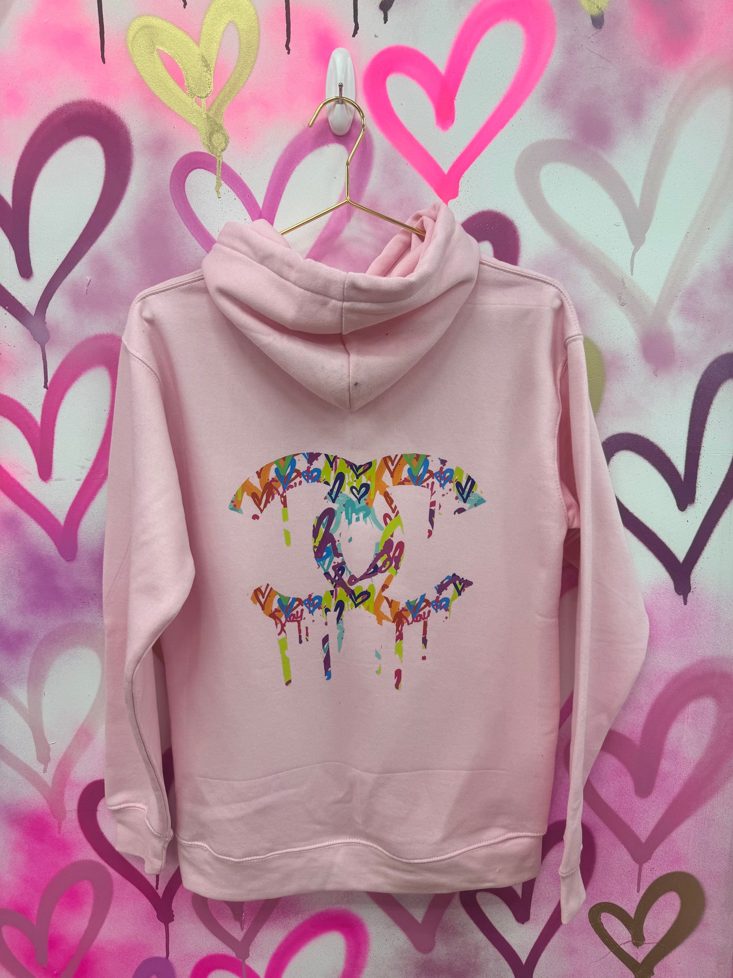 Drip City “Rainbow Collage” - Pink Hoodie