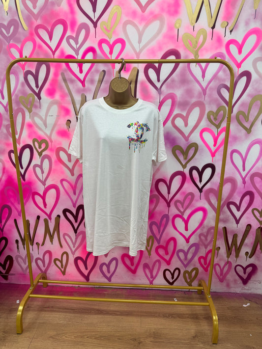 Drip City “Multicoloured” White T-Shirt