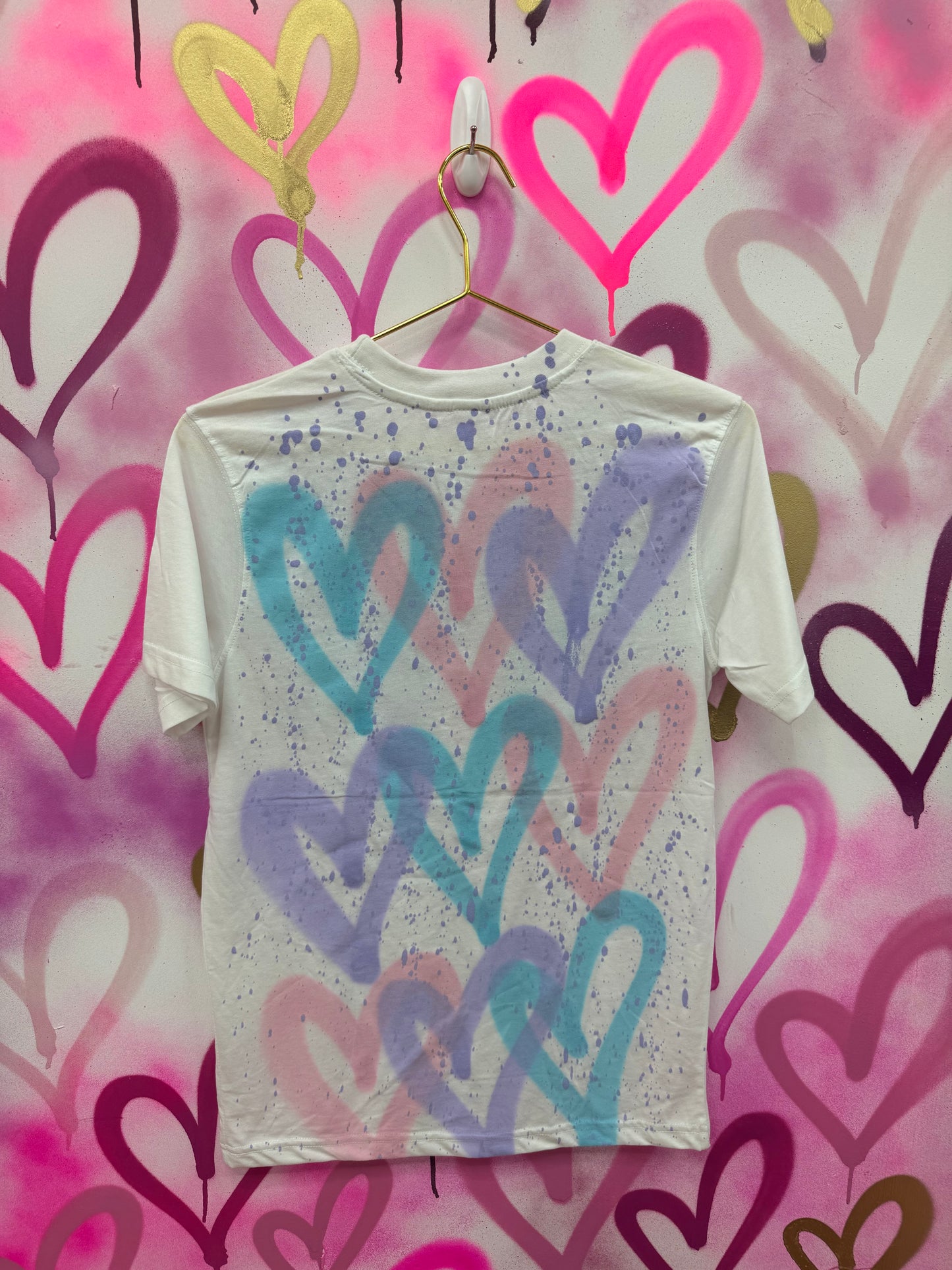 Love Hearts “Pastel” - White T-Shirt