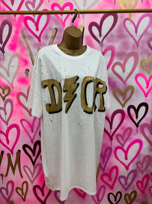 Dion “Black & Gold” - White T-Shirt