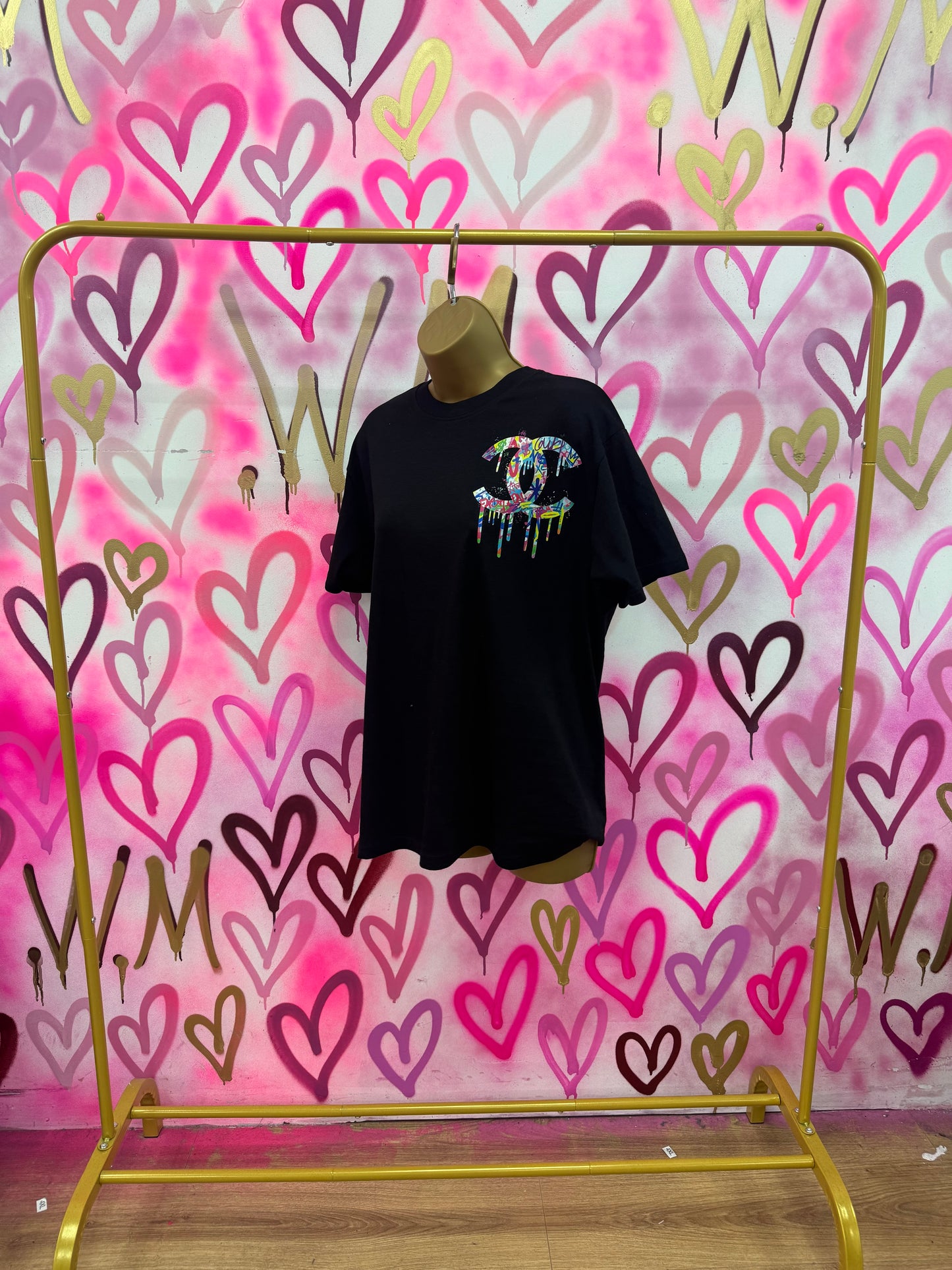 Drip City “Multicoloured” Black T-Shirt