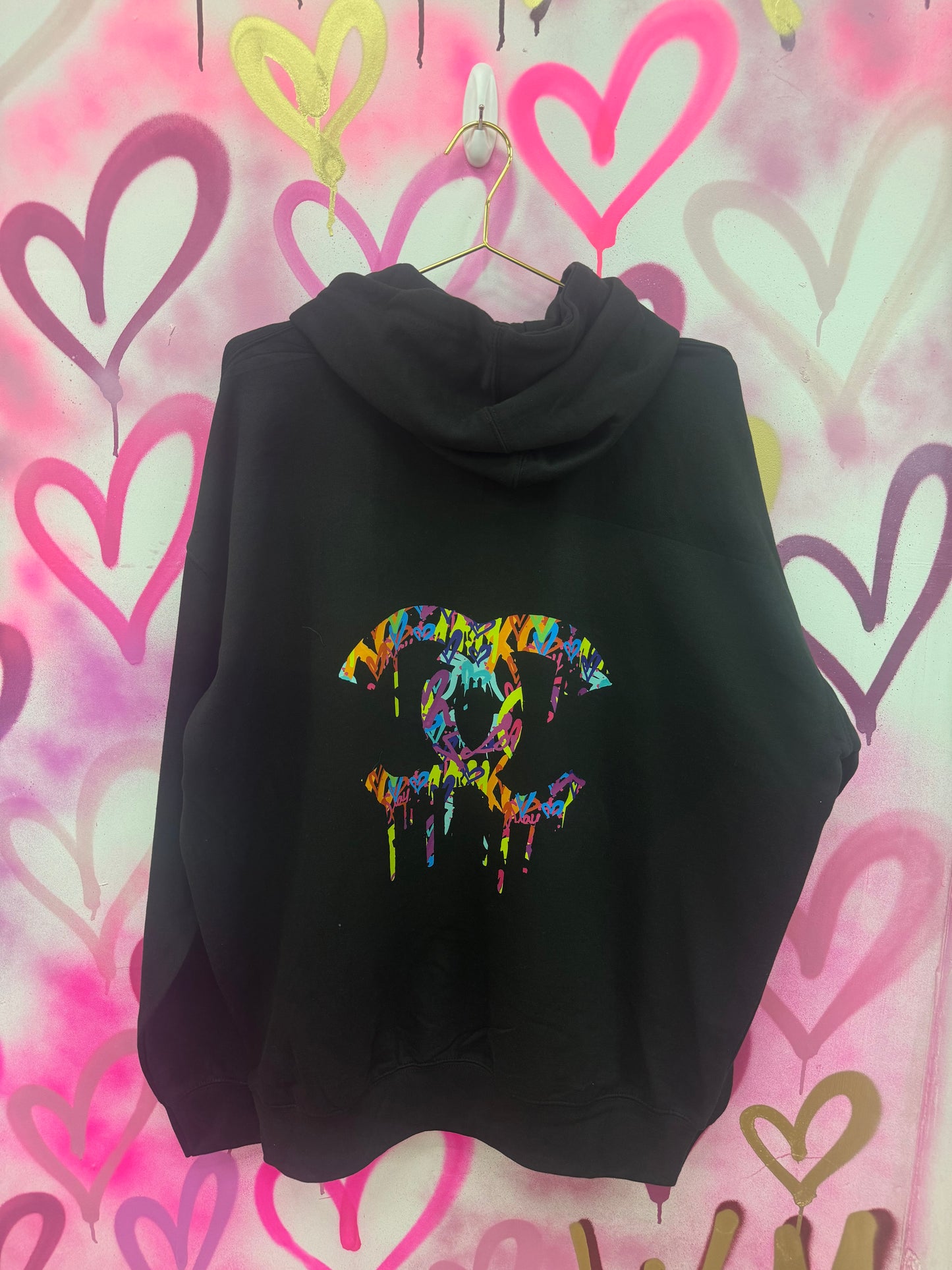 Drip City “Rainbow Collage” - Black Hoodie