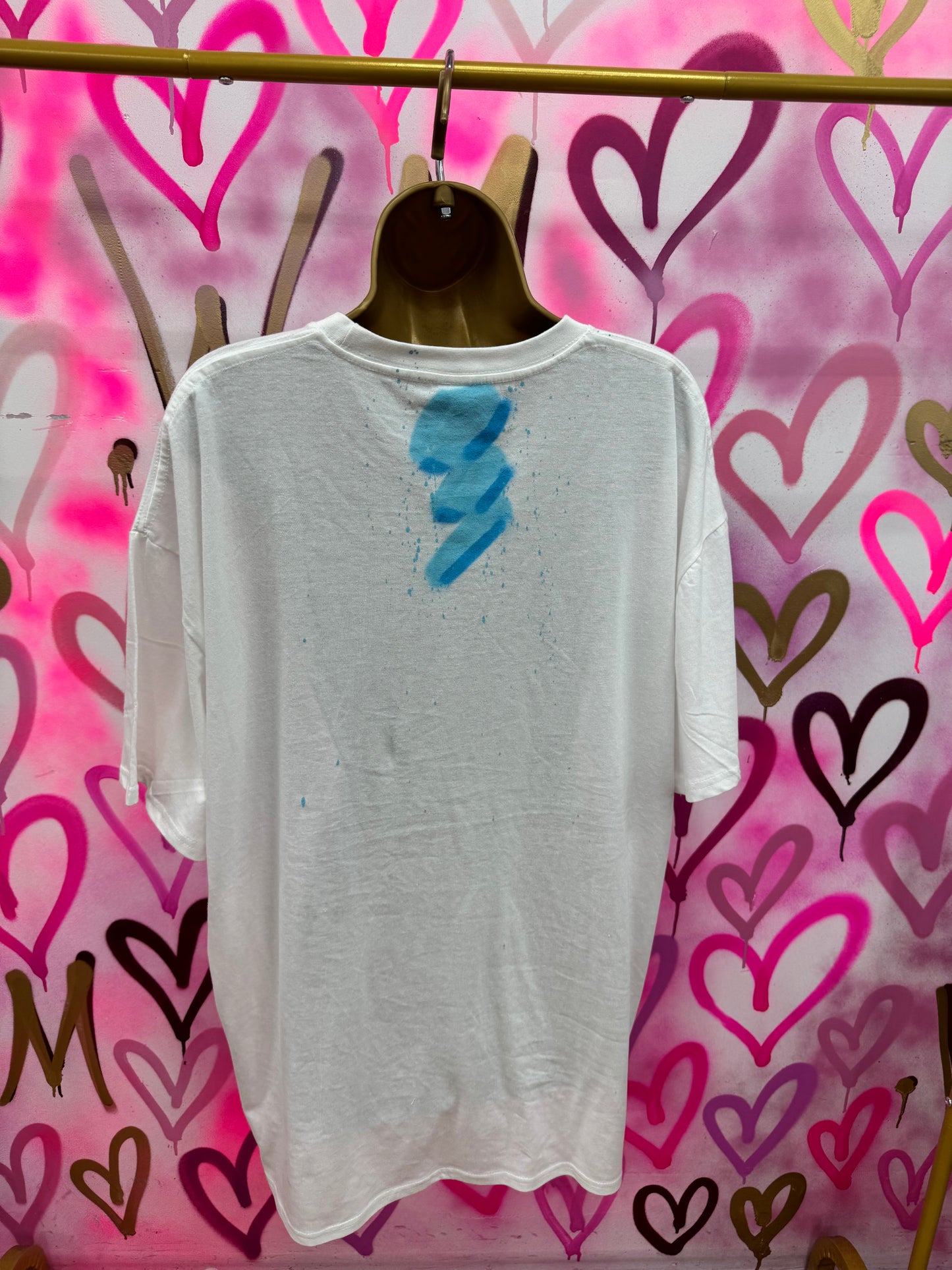Dion “Sky Blue” - White T-Shirt