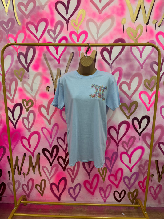 CiCi “Rainbow Hearts” Blue T-Shirt