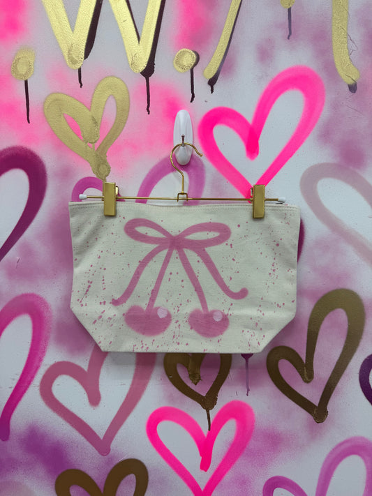 Cherry Bow “Baby Pink” - Pouch