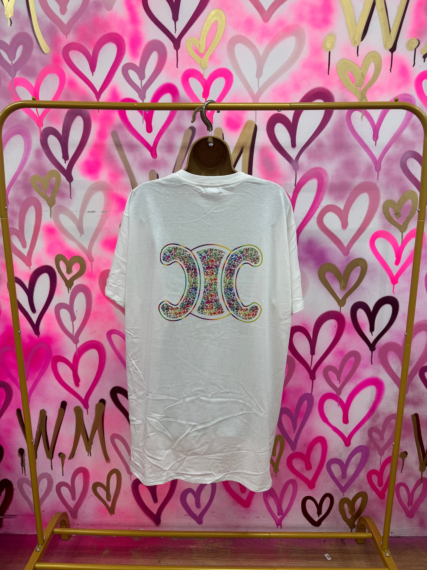 CiCi “Rainbow Hearts” White T-Shirt