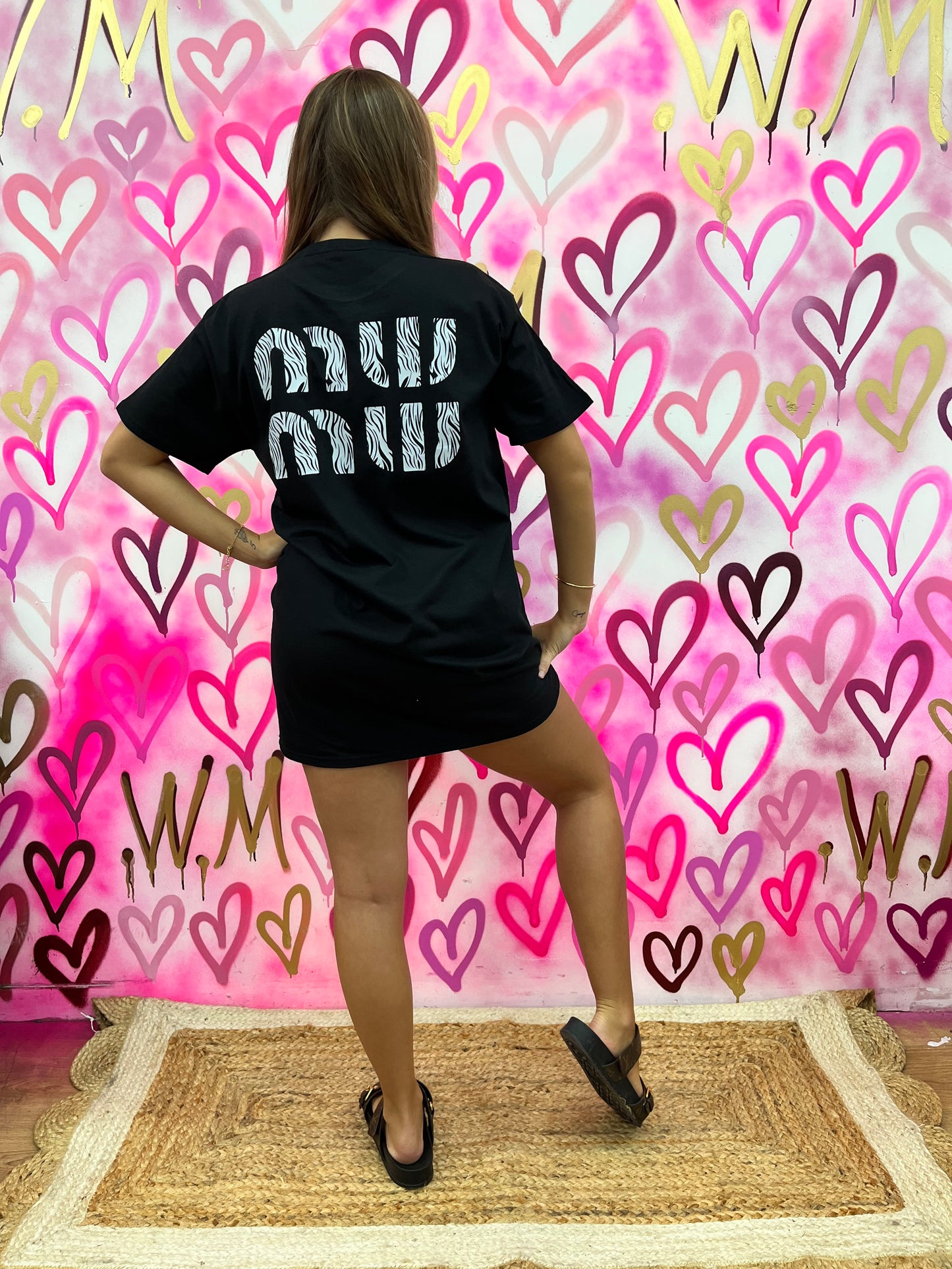 MW “Zebra” Black T-Shirt Dress