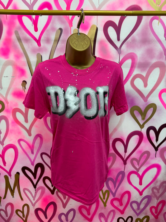 Dion “Black & Silver” Pink T-Shirt