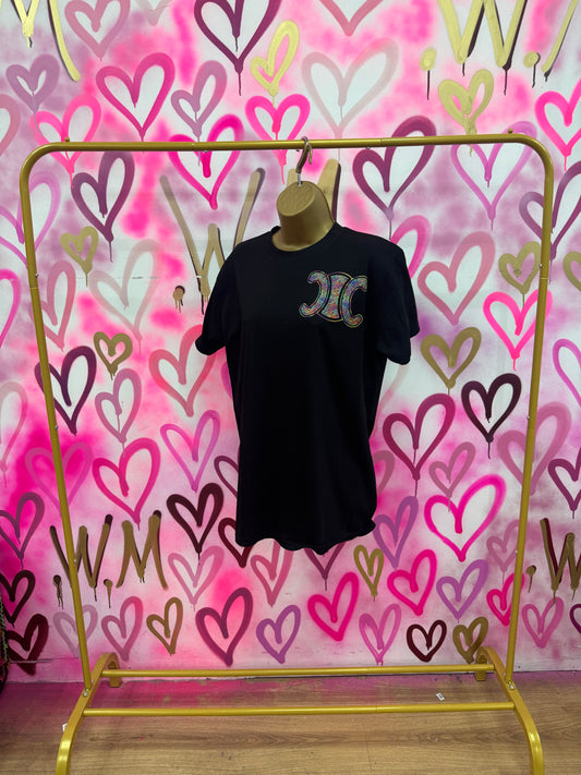 CiCi “Rainbow Hearts” Black T-Shirt