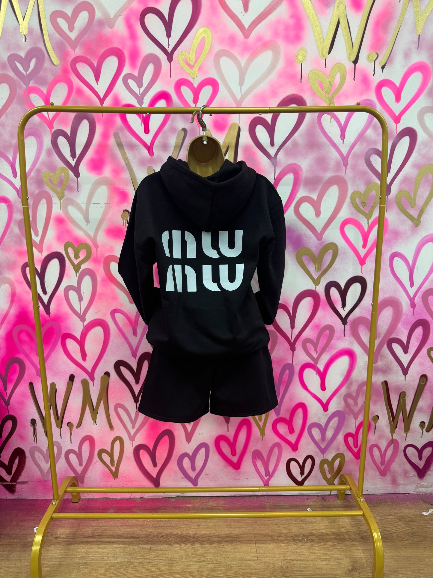 MW “White” Hoodie Short Set