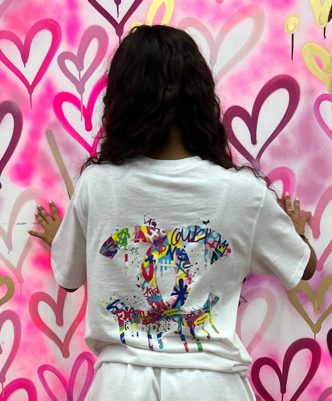 Drip City “Multicoloured” White T-Shirt