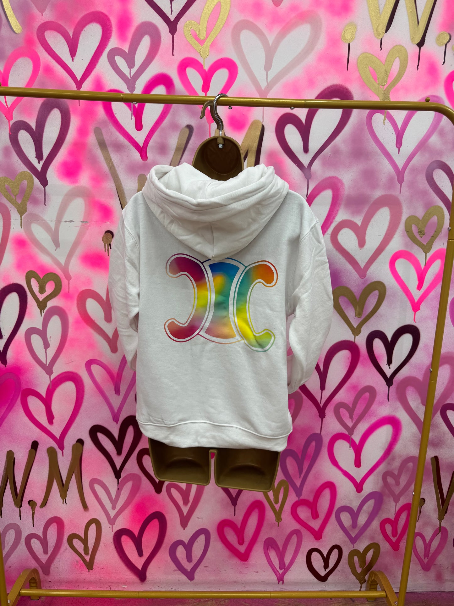 CiCi “Rainbow Gradient” White Hoodie
