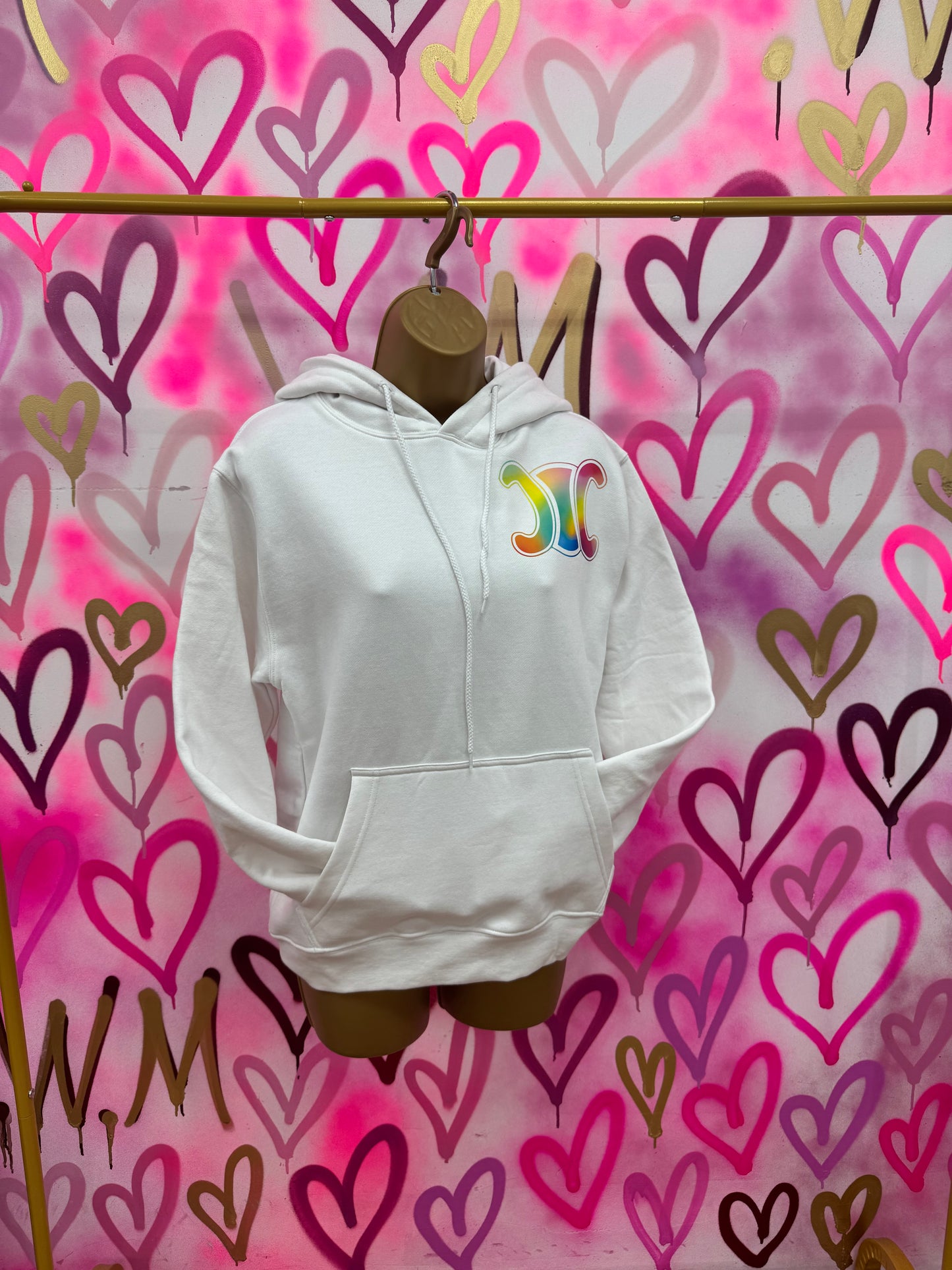 CiCi “Rainbow Gradient” White Hoodie