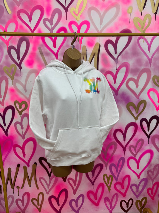 CiCi “Rainbow Gradient” White Hoodie