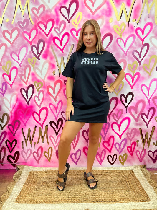MW “Zebra” Black T-Shirt Dress