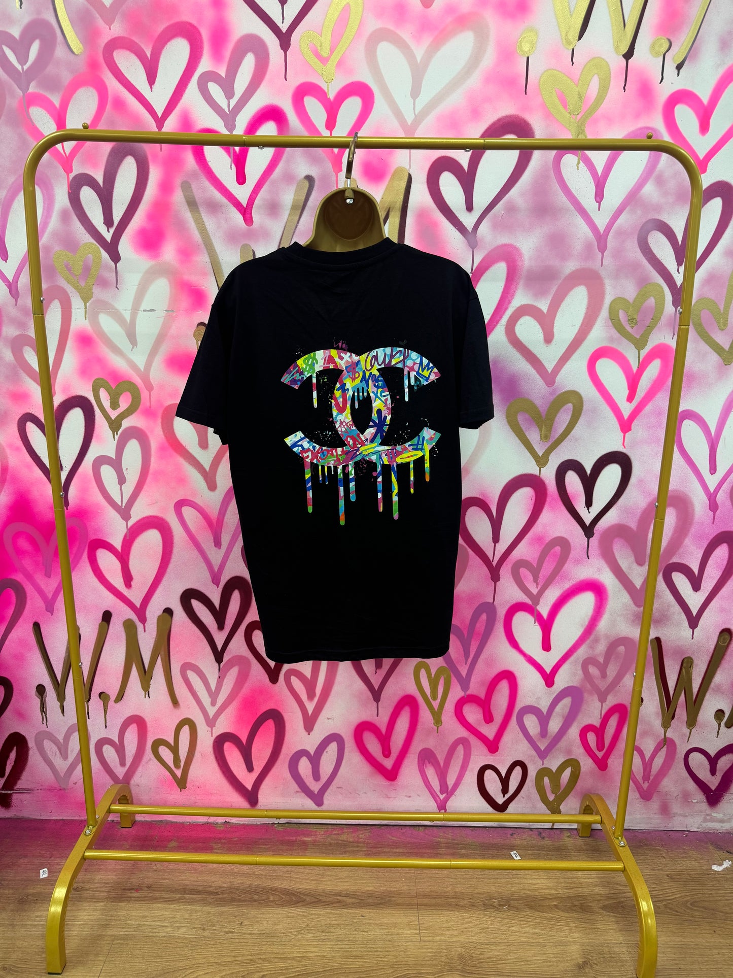 Drip City “Multicoloured” Black T-Shirt