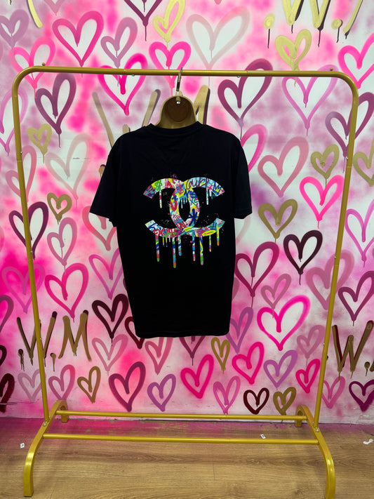 Drip City “Multicoloured” Black T-Shirt