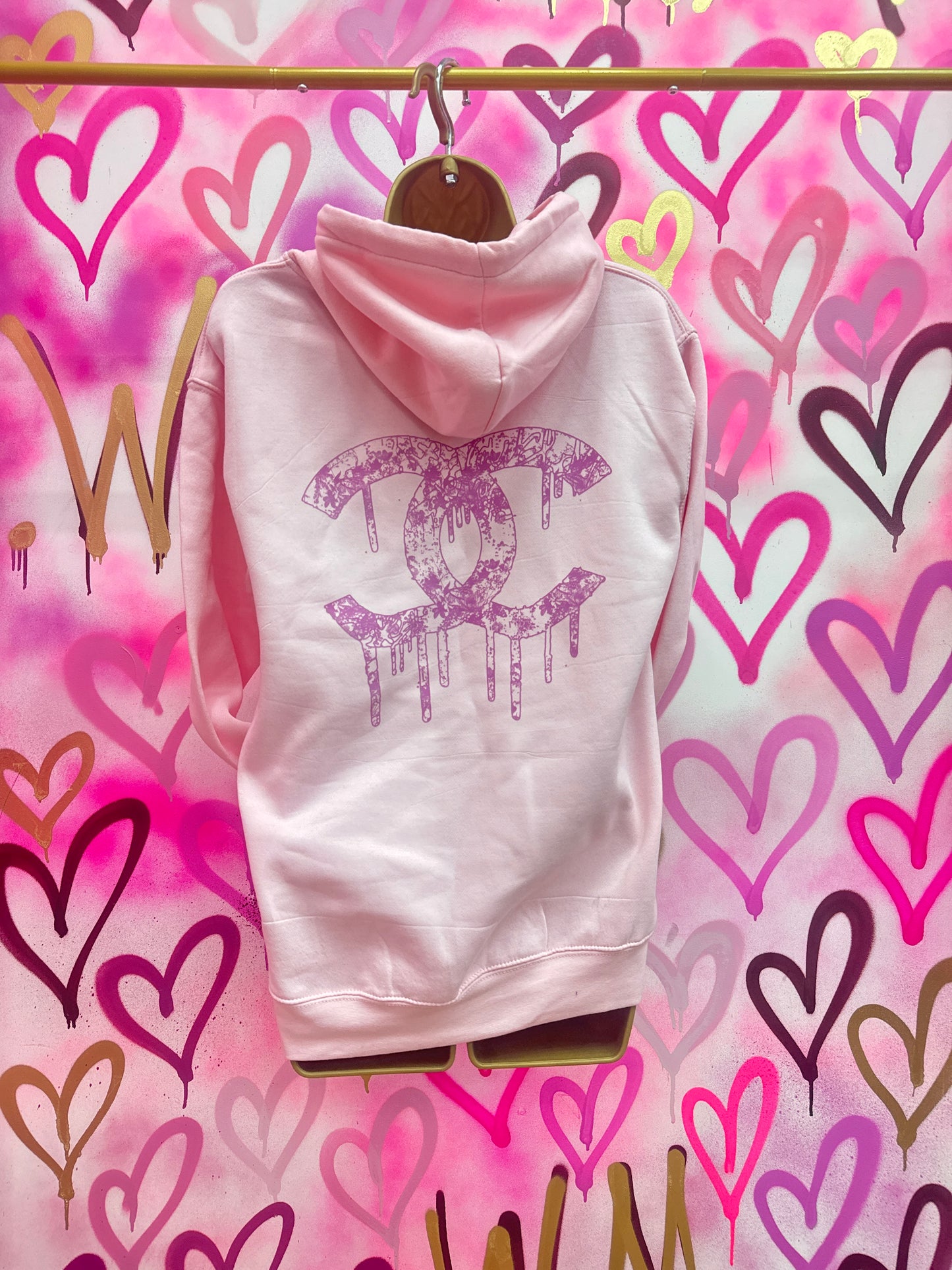 Drip City “Pink Floral” Pink Hoodie