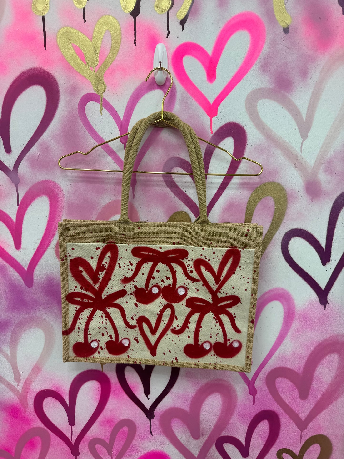 Cherry Bow “Red” - Beach Bag