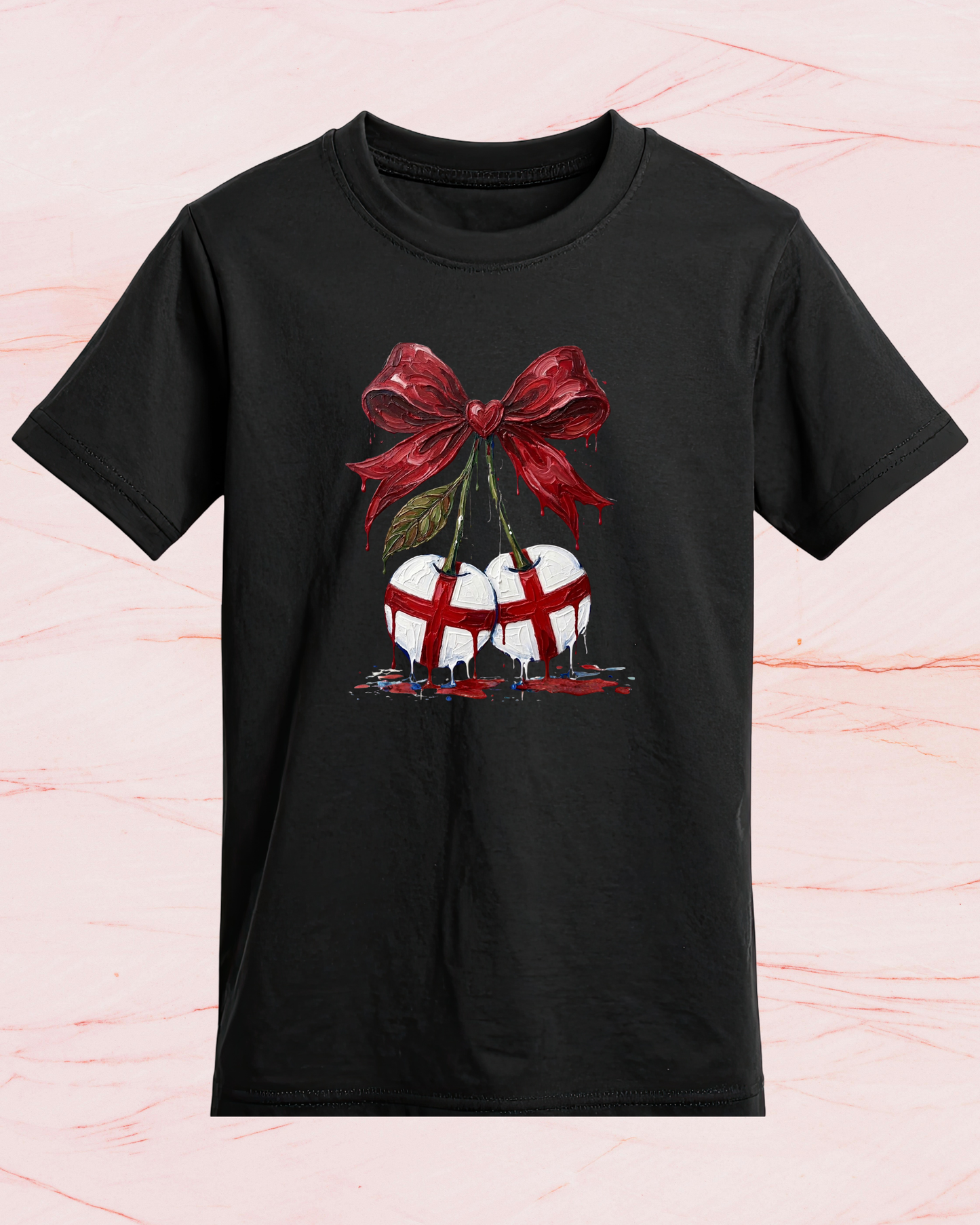 St George Flag Cherry Print T-shirt