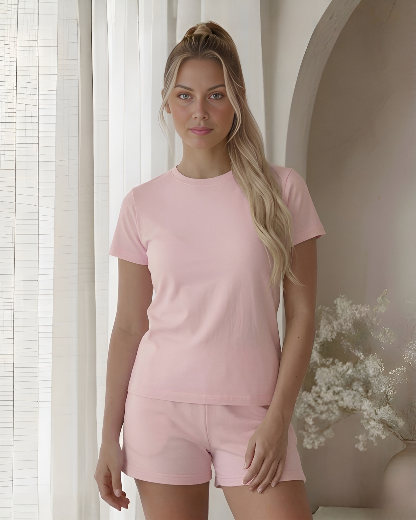 (Pre Order) T-shirt Thick Short Set - Different Colours