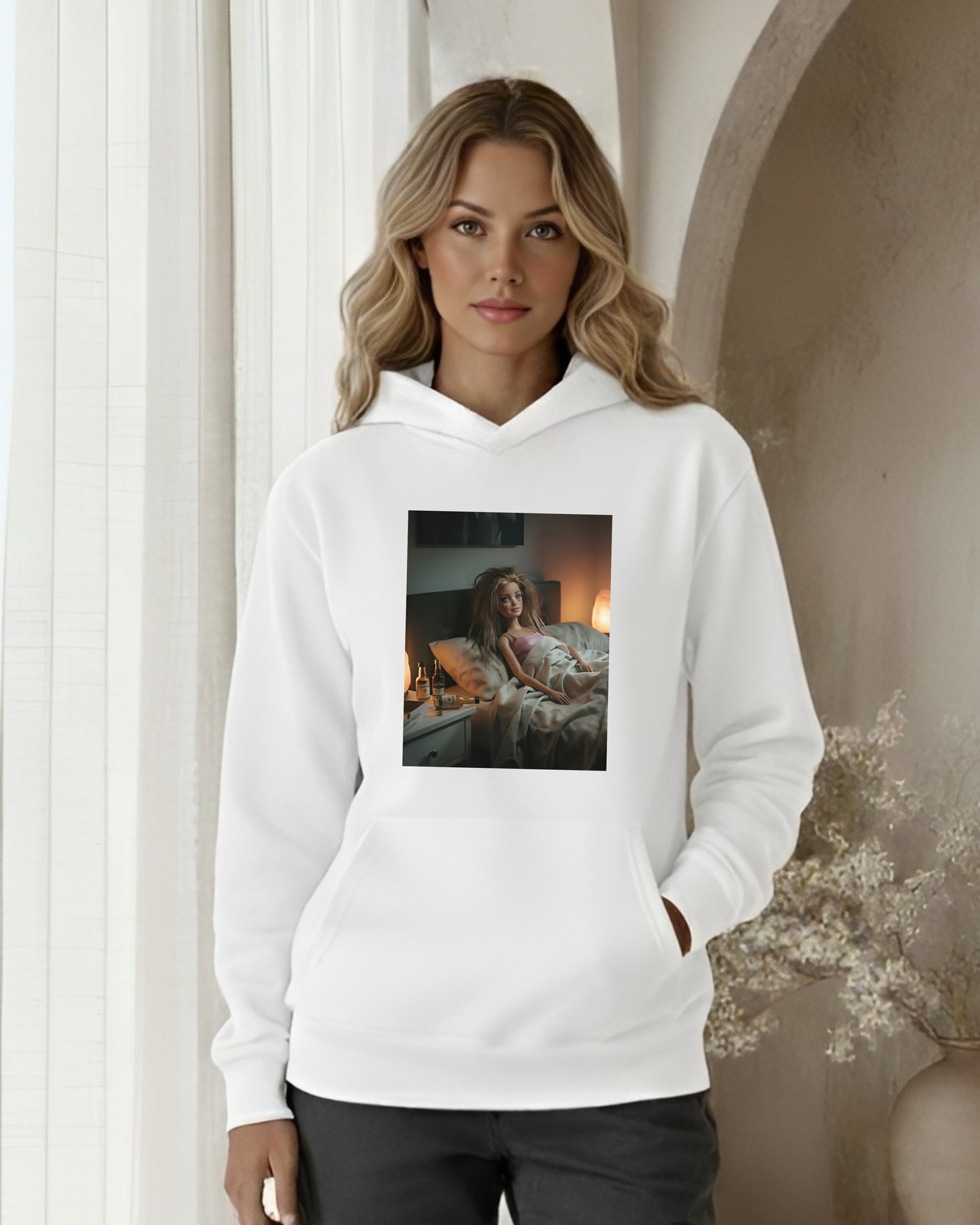 "Hangover Marcie" - Available in White or Black Hoodie