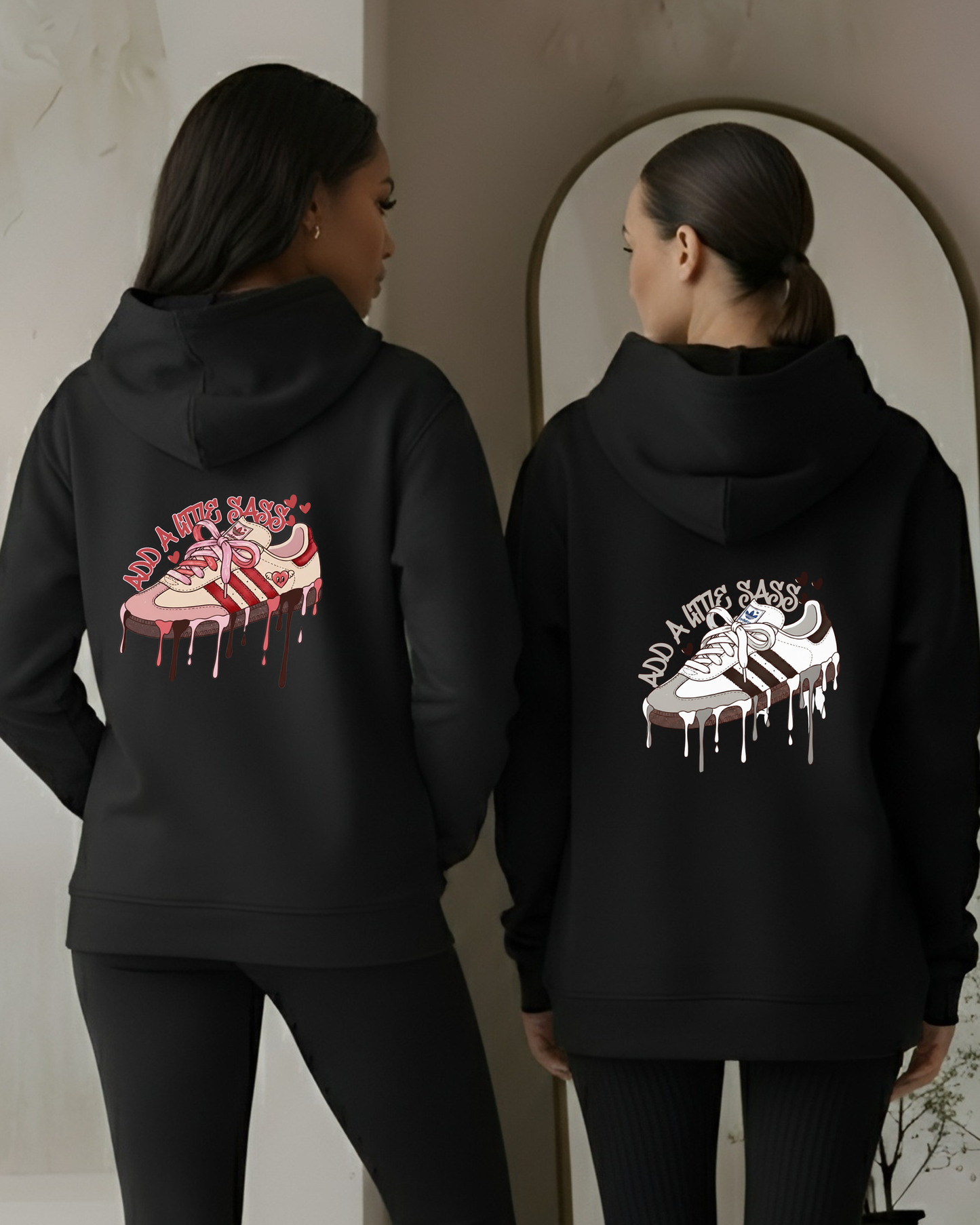 "Add a Little Sass" on Black Hoodie