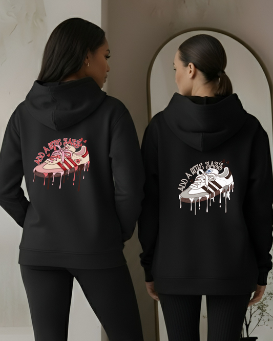 "Add a Little Sass" on Black Hoodie