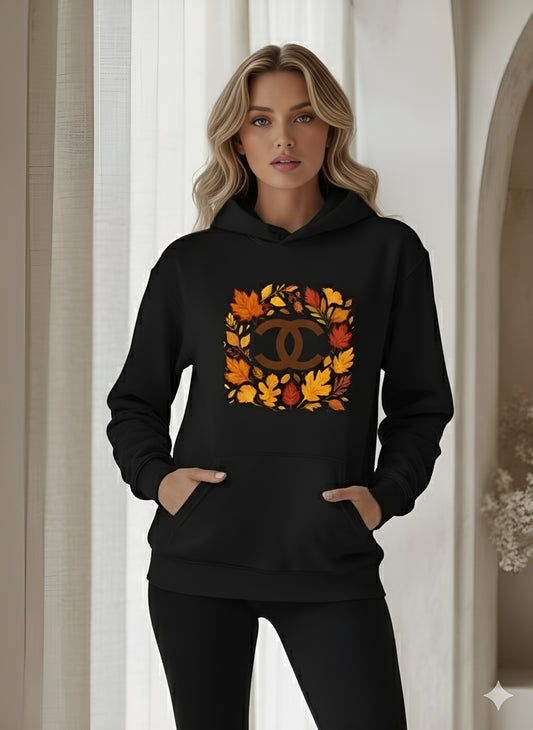 "City Leaf" Black Hoodie