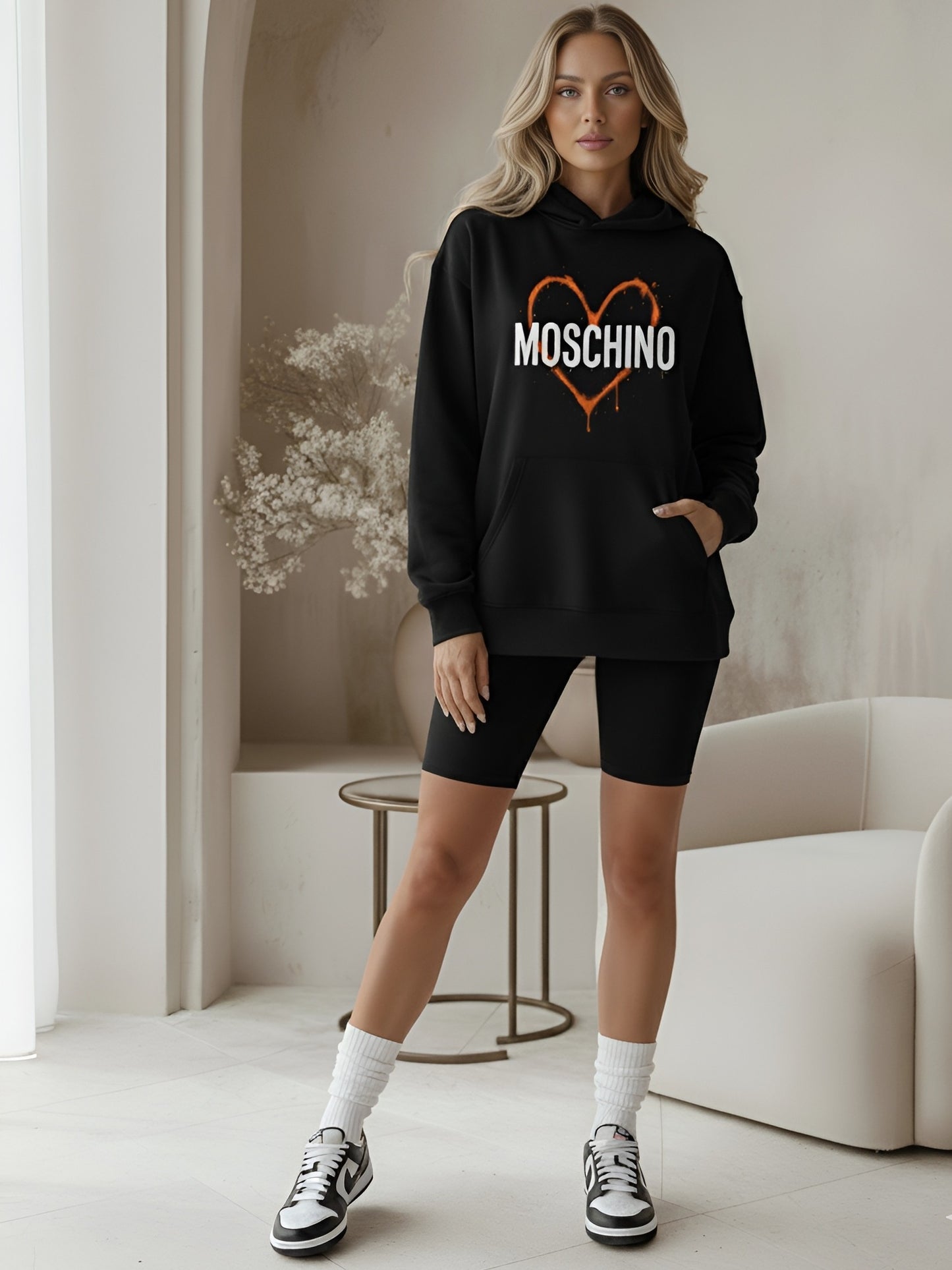 "Mosquito" Red Heart - Black Hoodie