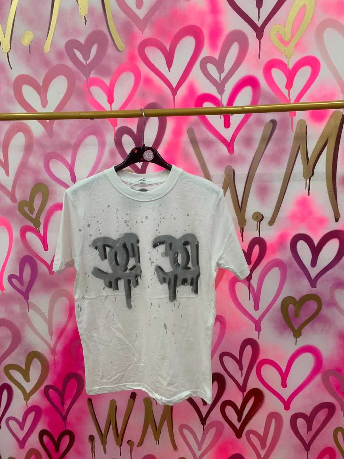 Drip City "Grey & Black" White T-Shirt